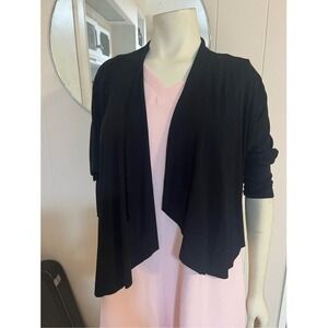 Testimony Los Angeles Soft Stretch Black Cardi W/ Back Pleats S